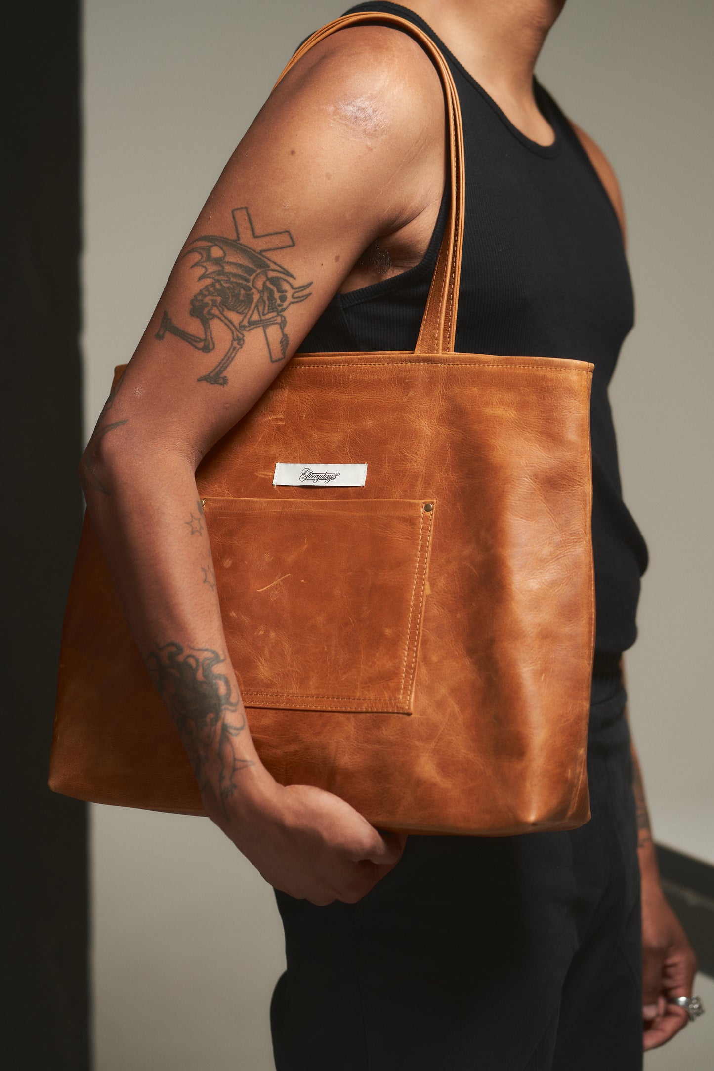 The Tan Pull-Up Shopper
