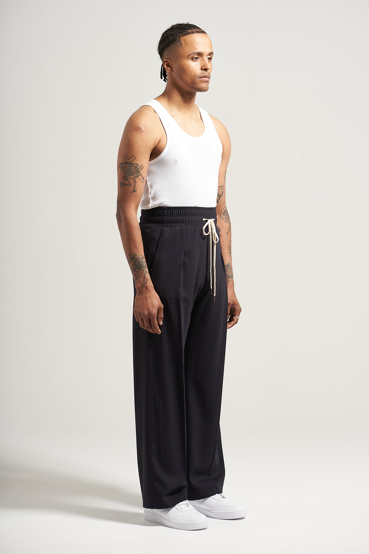 The Pinstripe Flow Pant