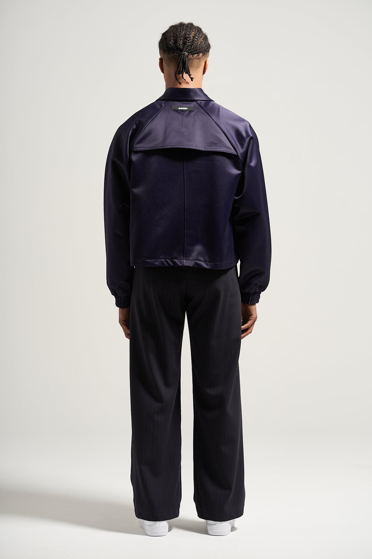 The Navy Sateen Prism Jacket