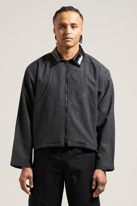 The Grey Wool Flight Jacket