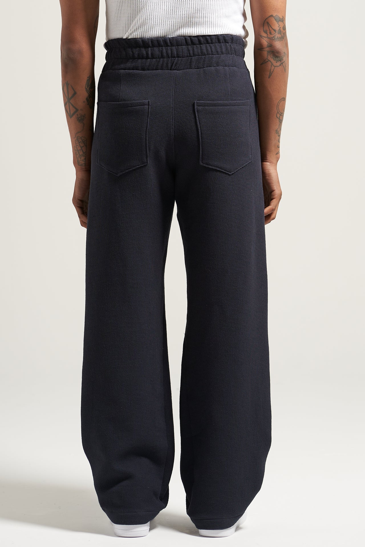 The Washed Blue Waffle Pant