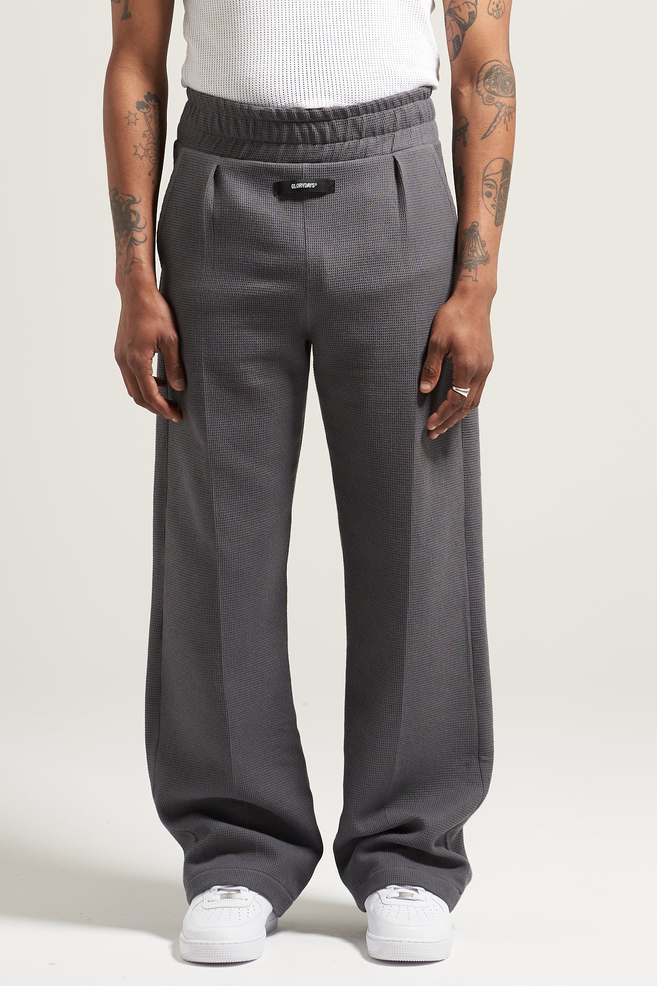The Washed Grey Waffle Pant