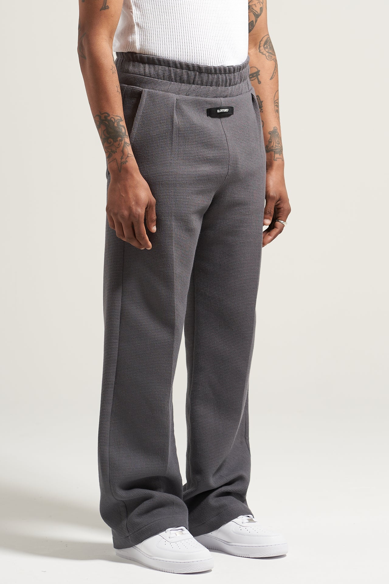 The Washed Grey Waffle Pant