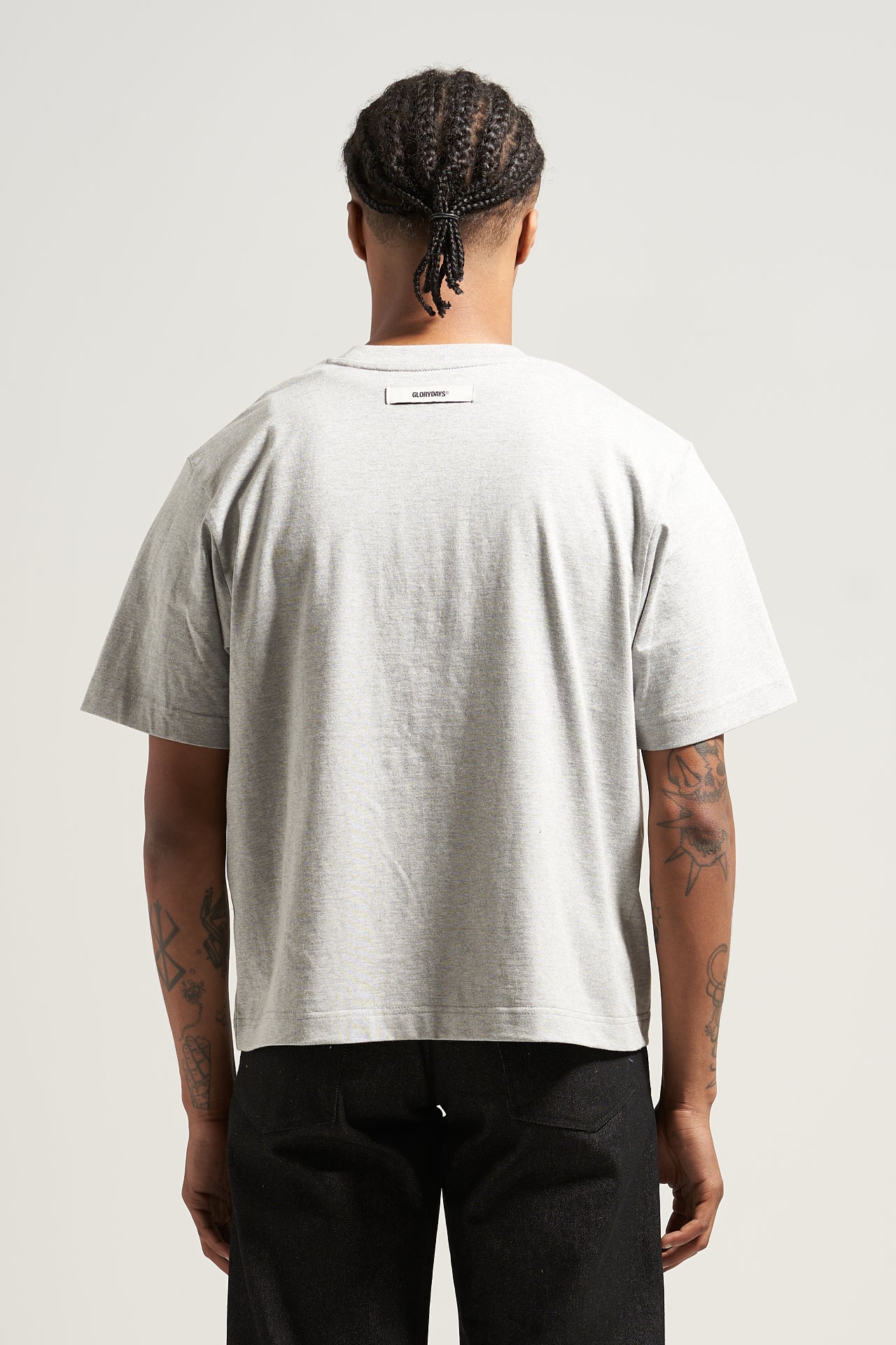 The Heather Grey Patch Tee
