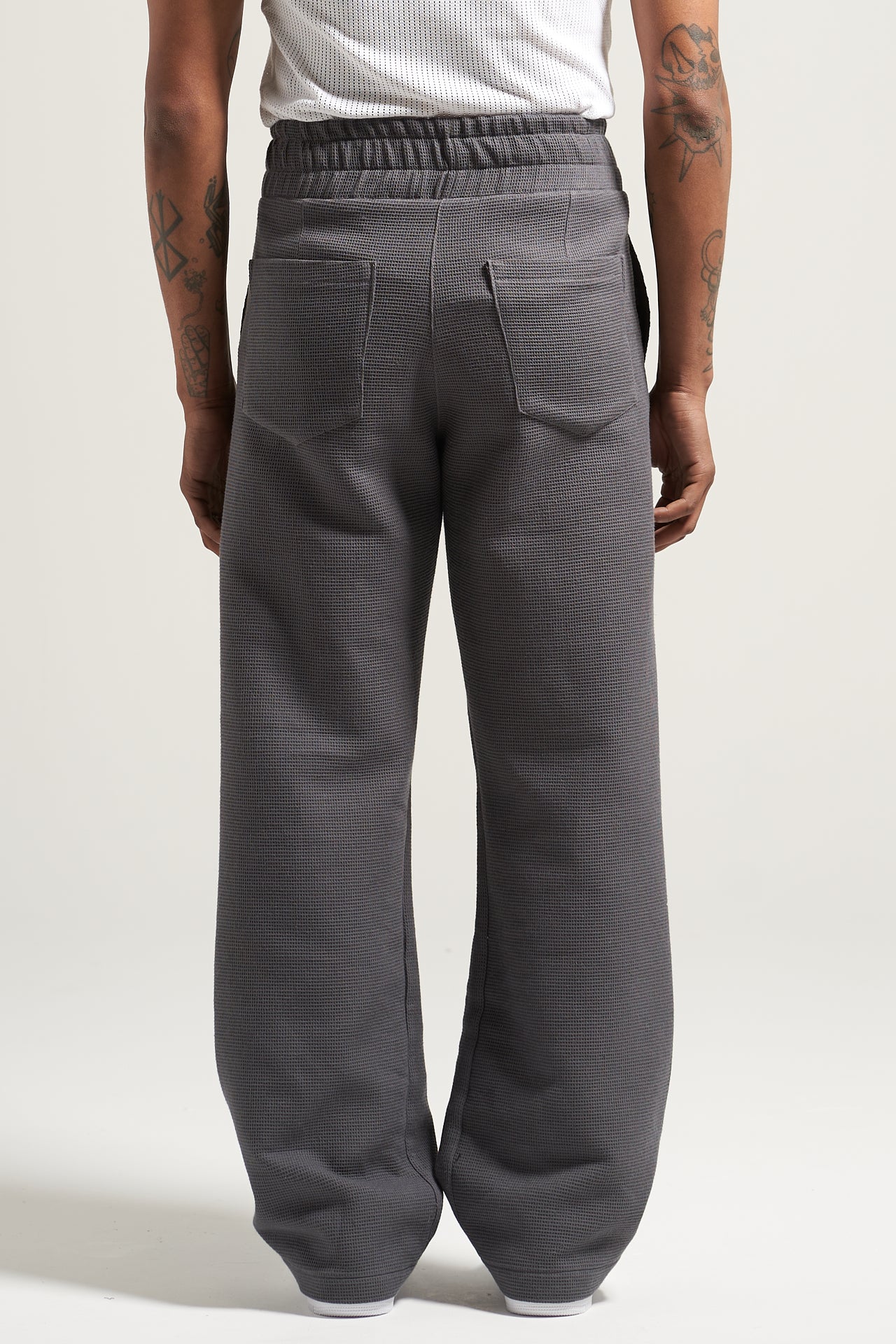 The Washed Grey Waffle Pant