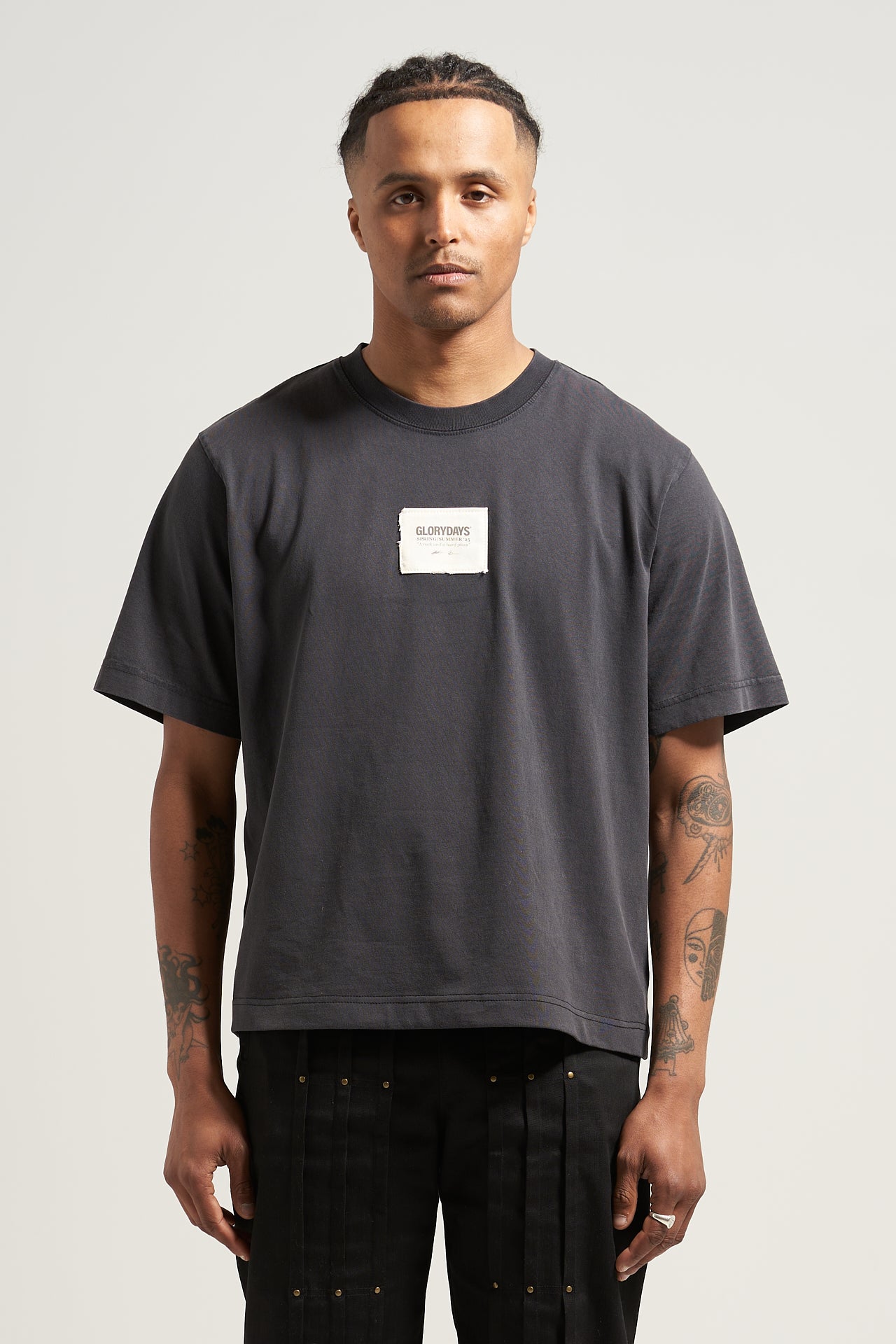 The Washed Black Patch Tee
