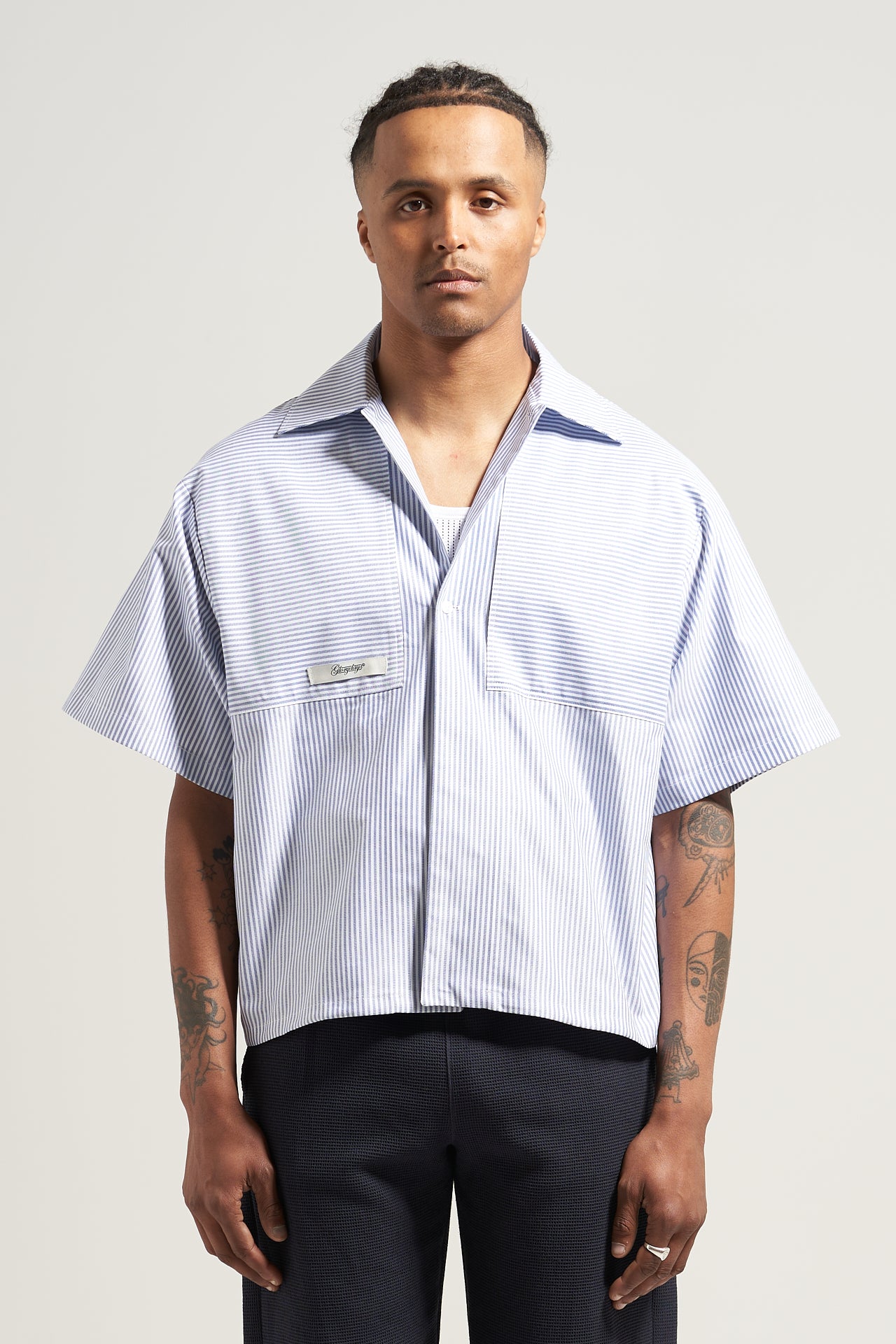 The Royal Stripe Bowling Shirt