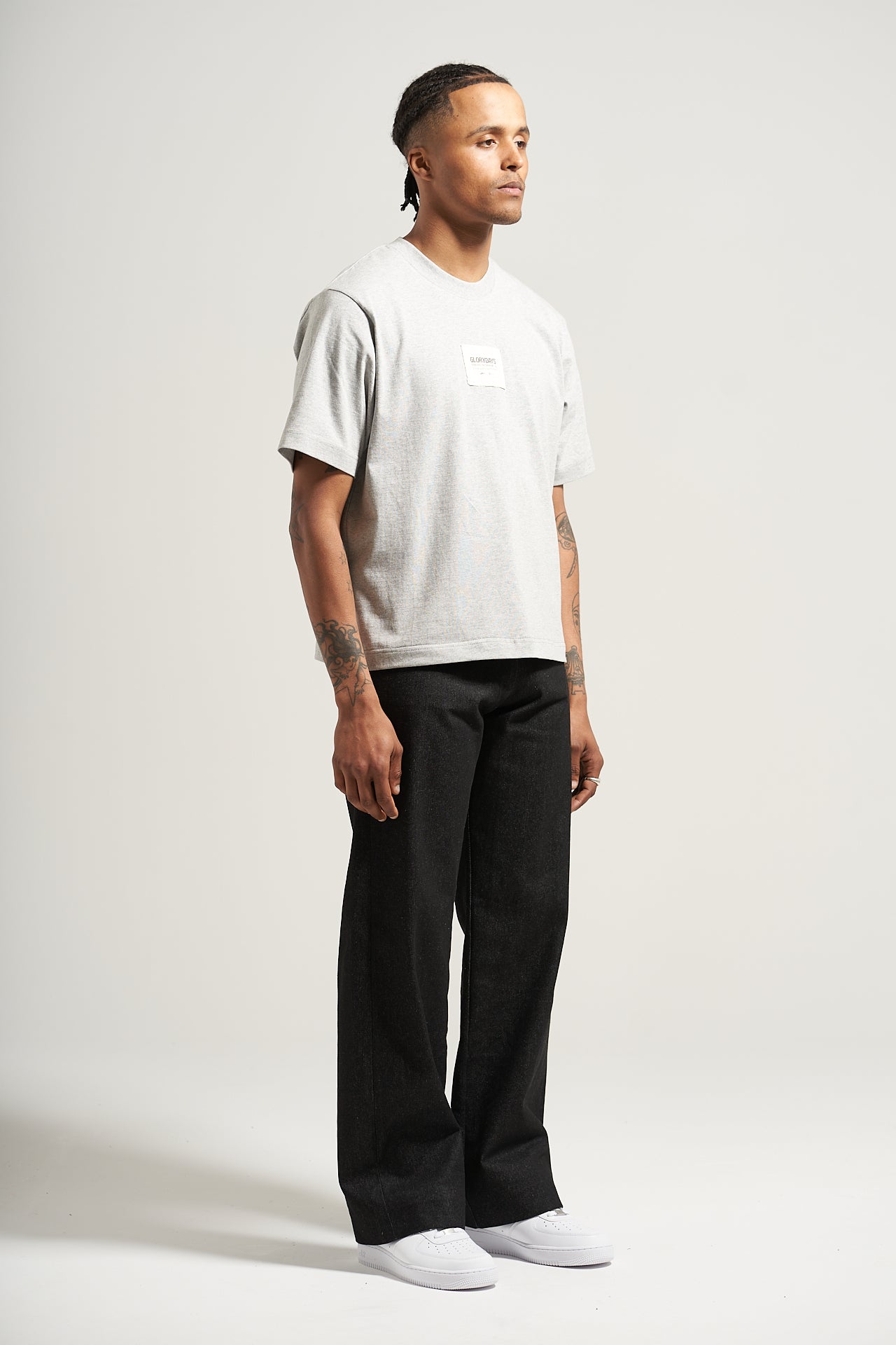 The Heather Grey Patch Tee