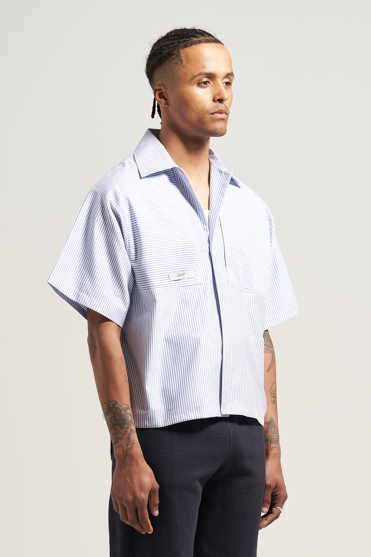 The Royal Stripe Bowling Shirt