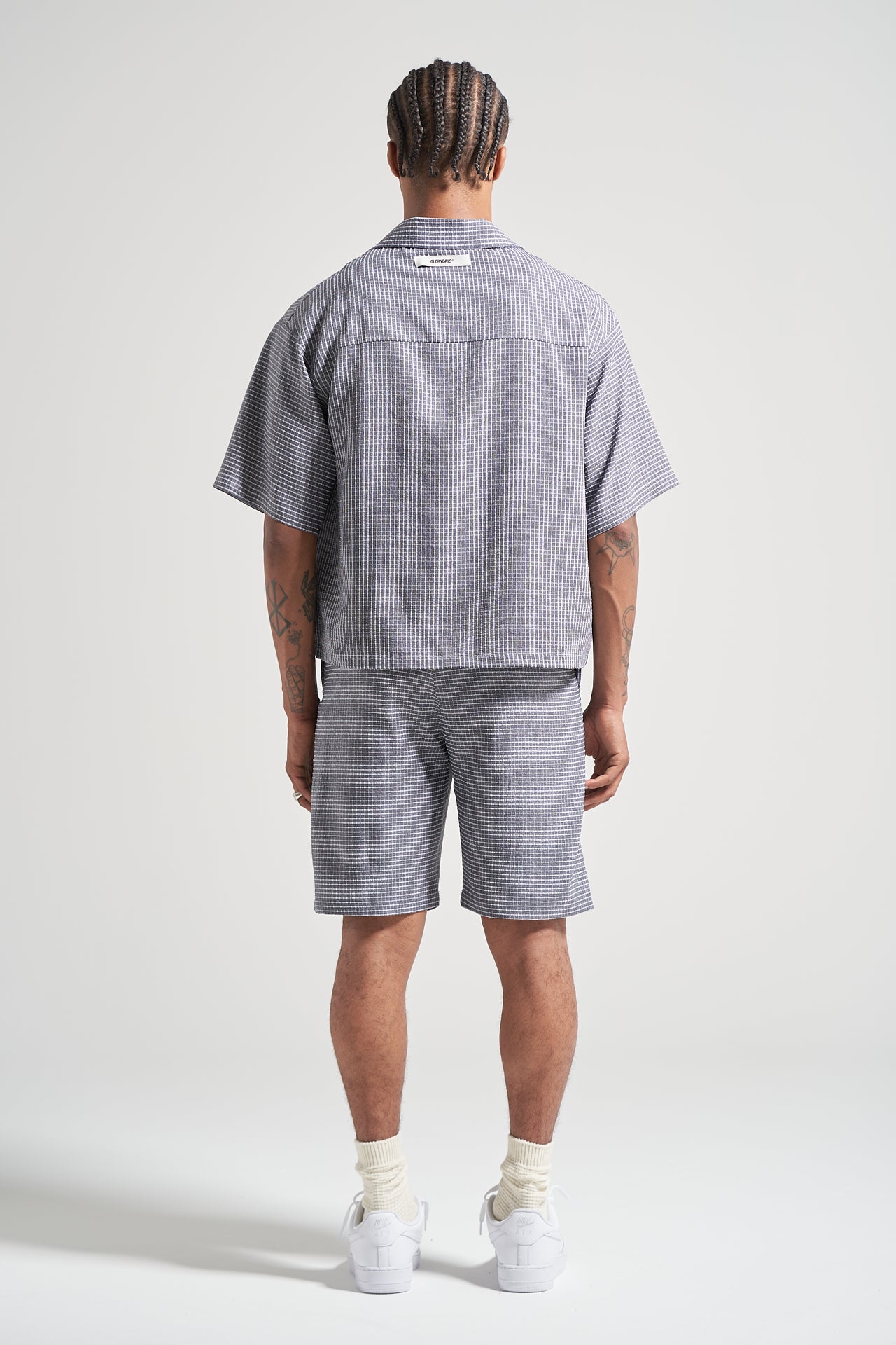 The Slate Check Pleat Short