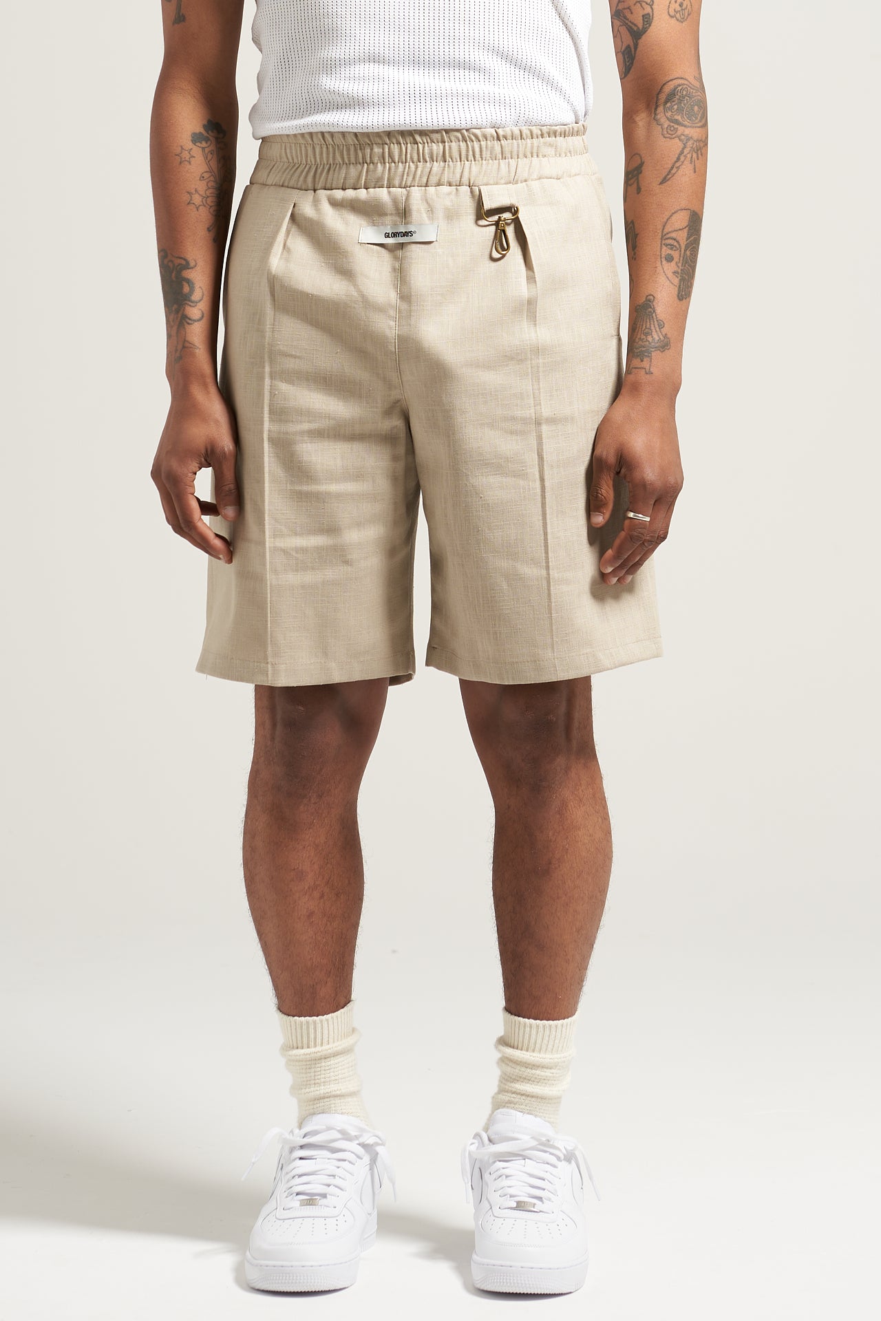 The Sand Linen Pleat Short