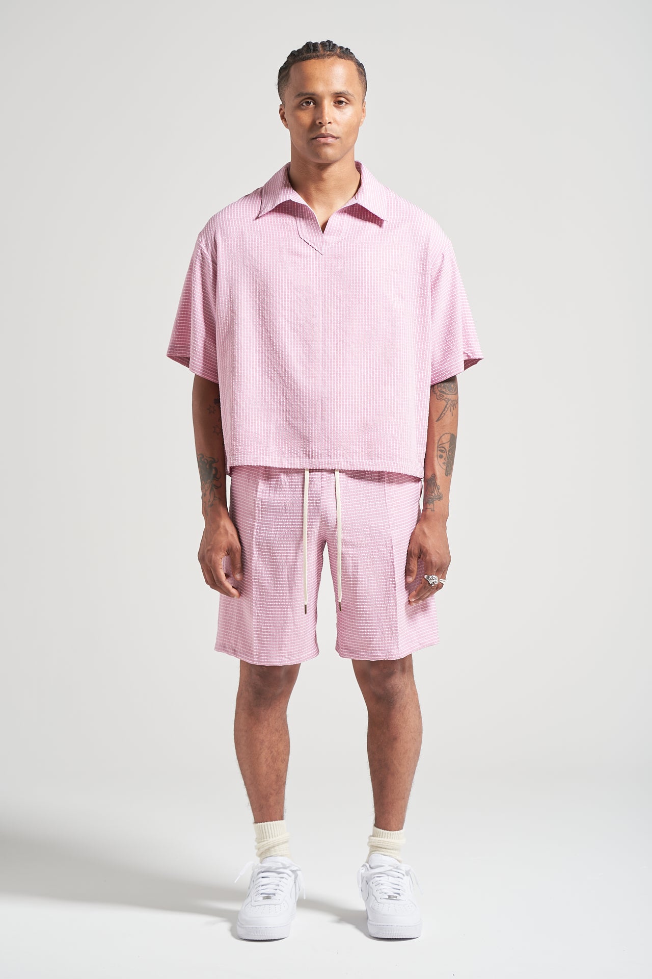 The Blossom Check Pleat Short