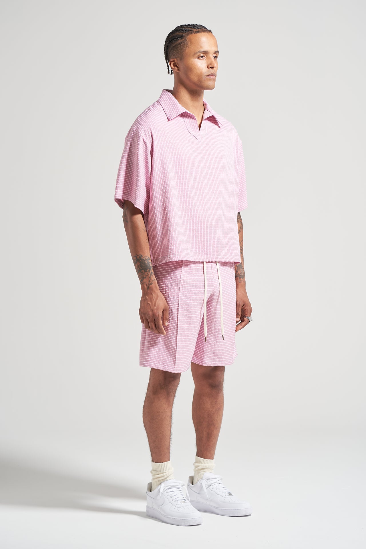 The Blossom Check Pleat Short