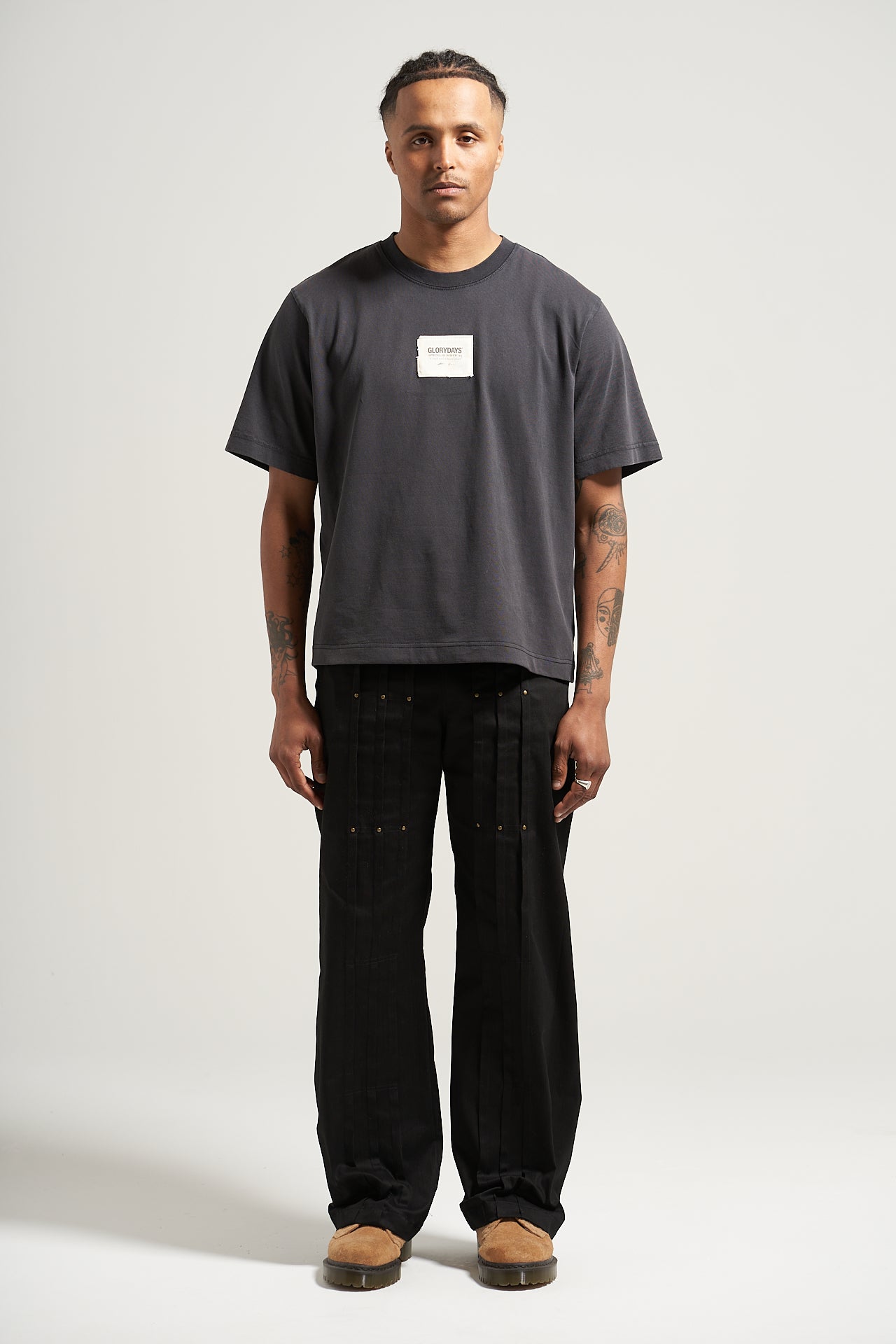 The Washed Black Patch Tee