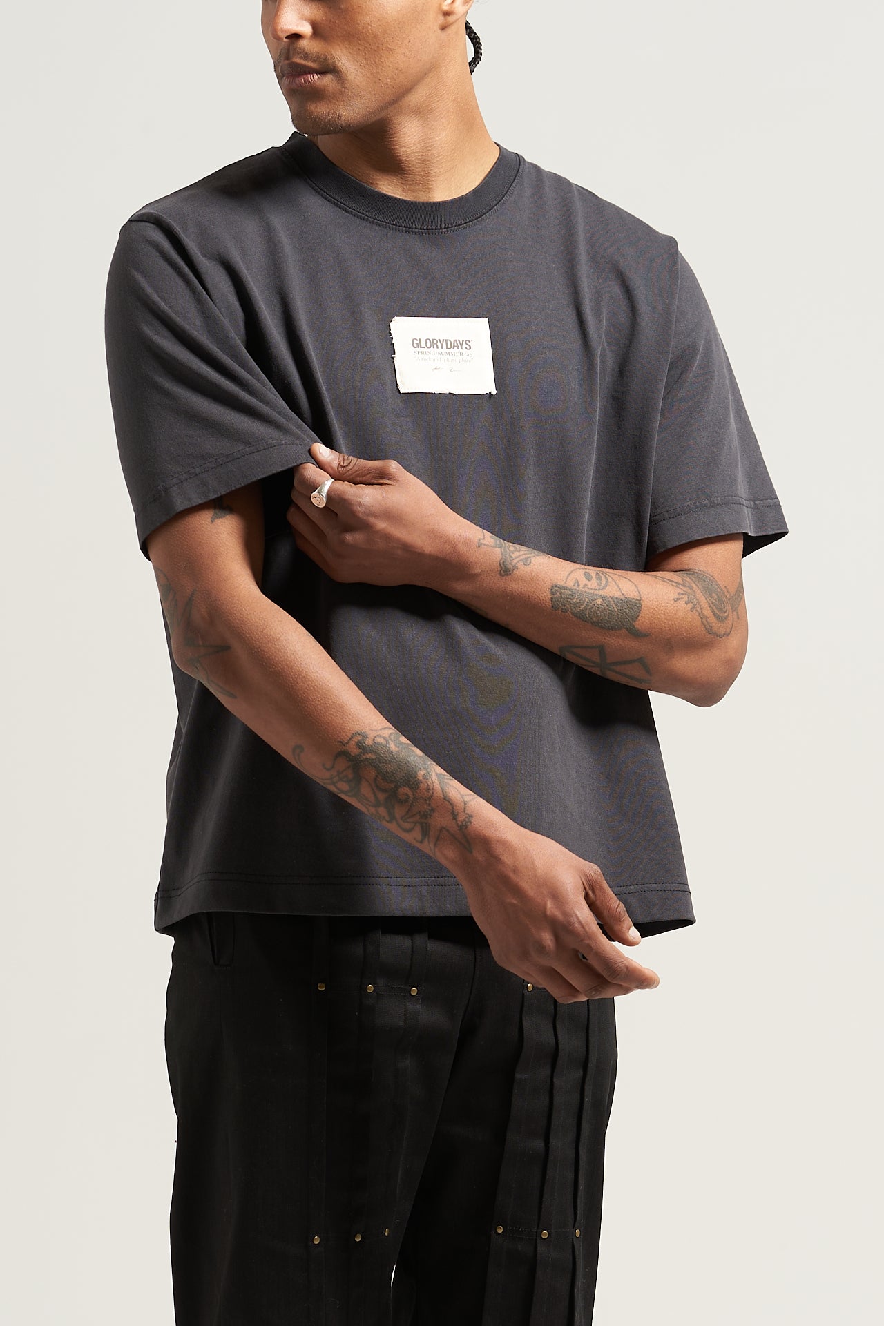 The Washed Black Patch Tee