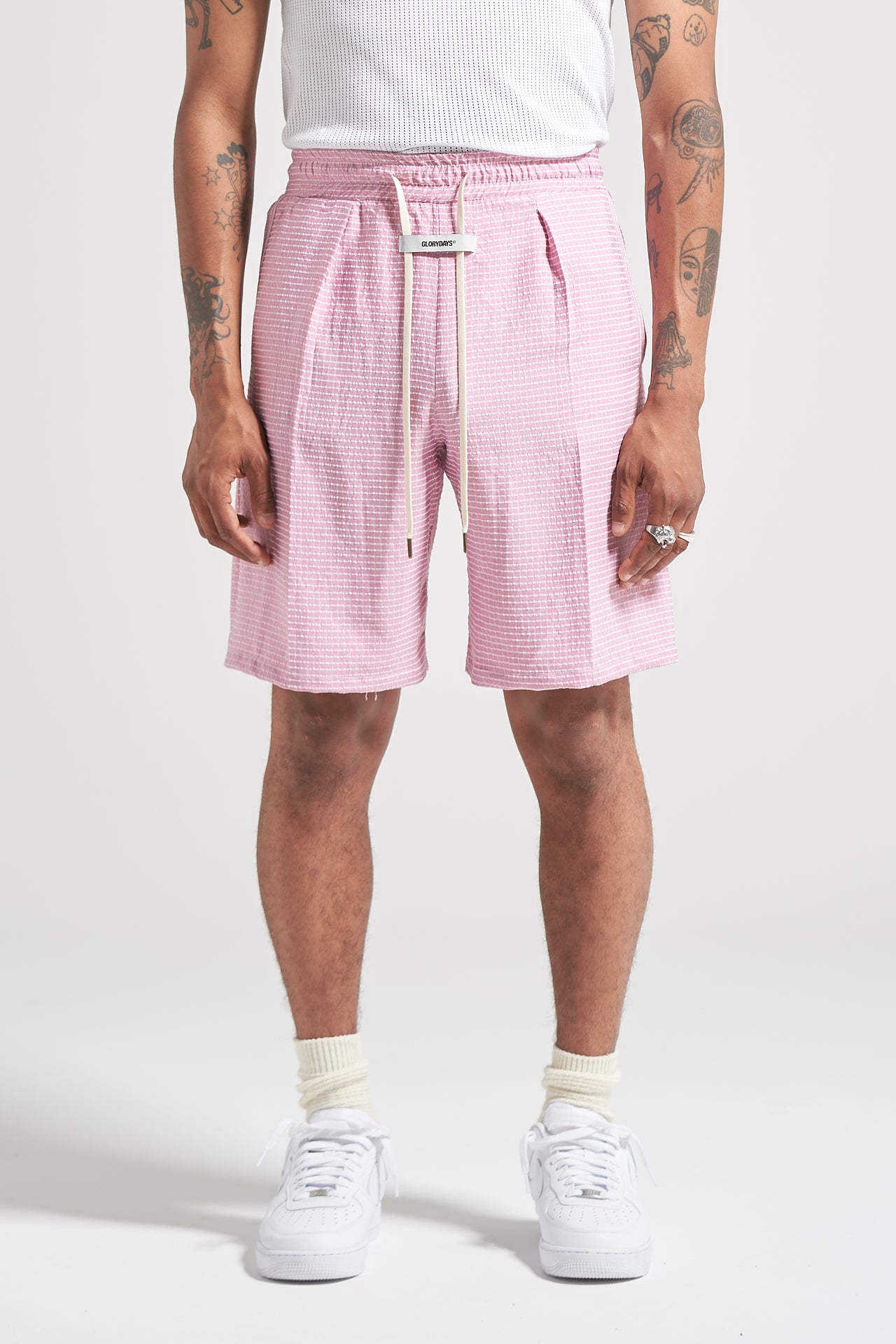 The Blossom Check Pleat Short