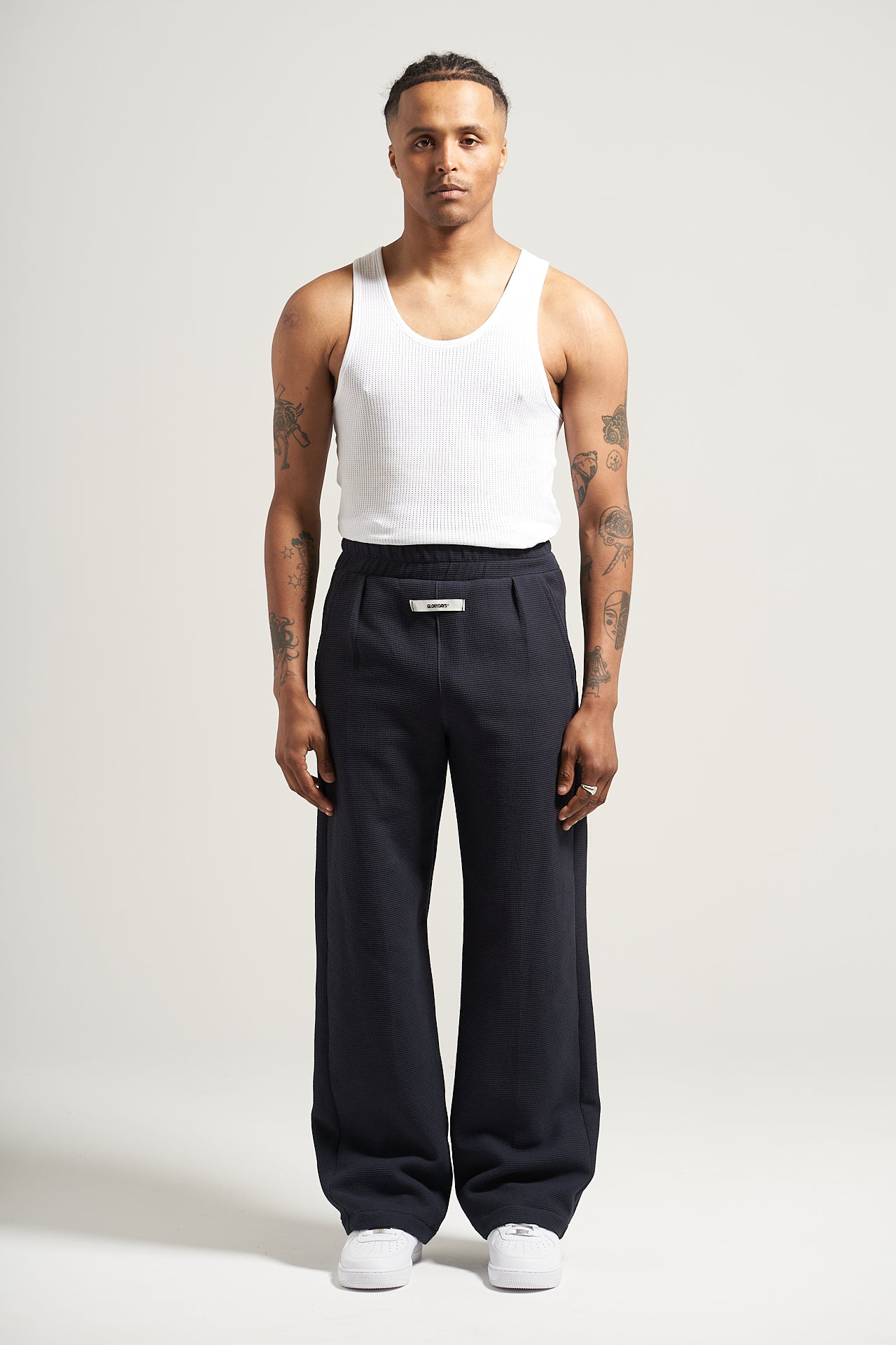 The Washed Blue Waffle Pant