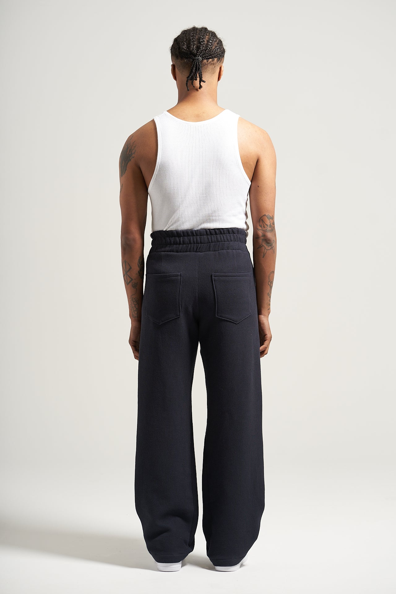 The Washed Blue Waffle Pant