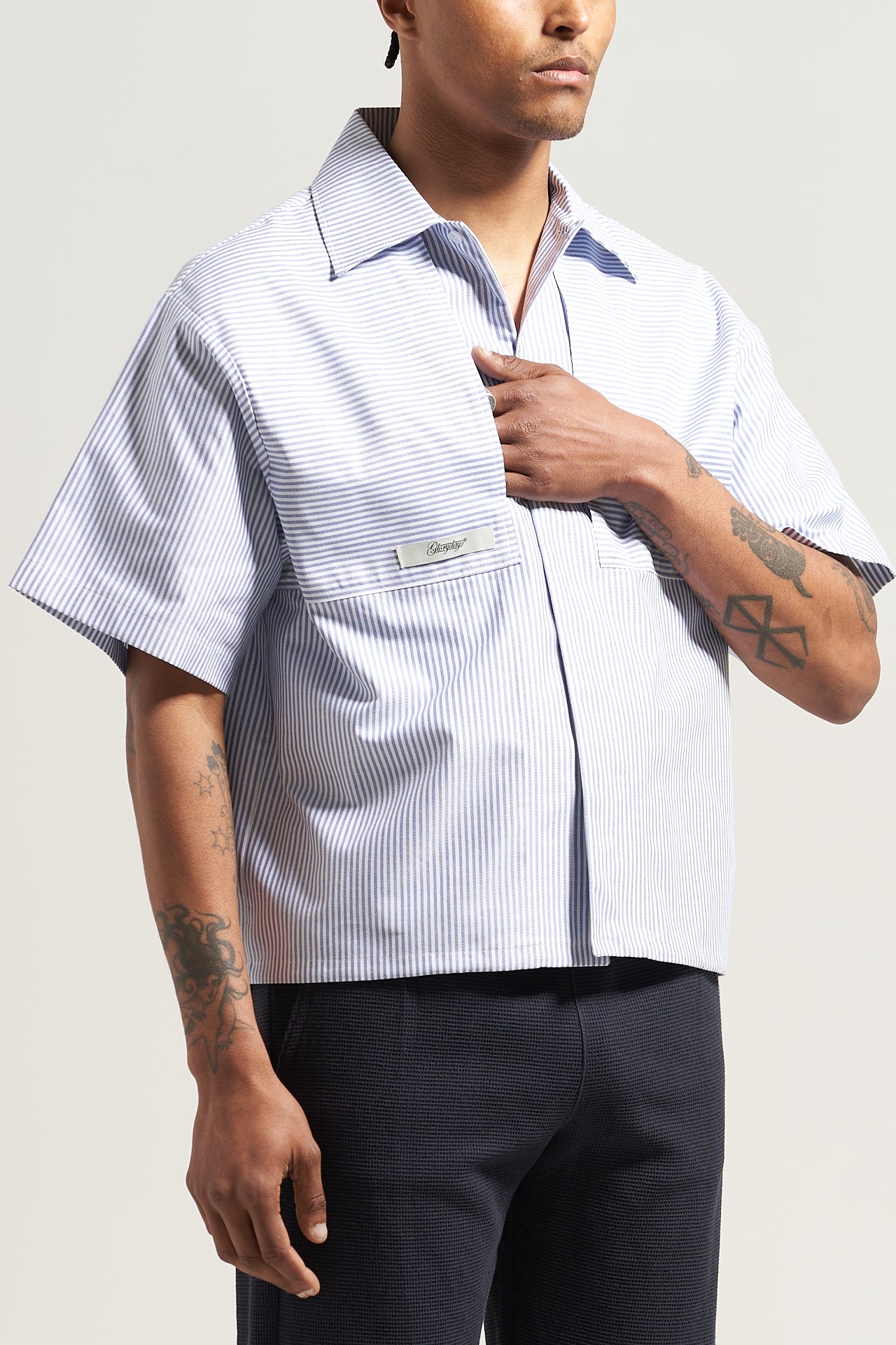 The Royal Stripe Bowling Shirt