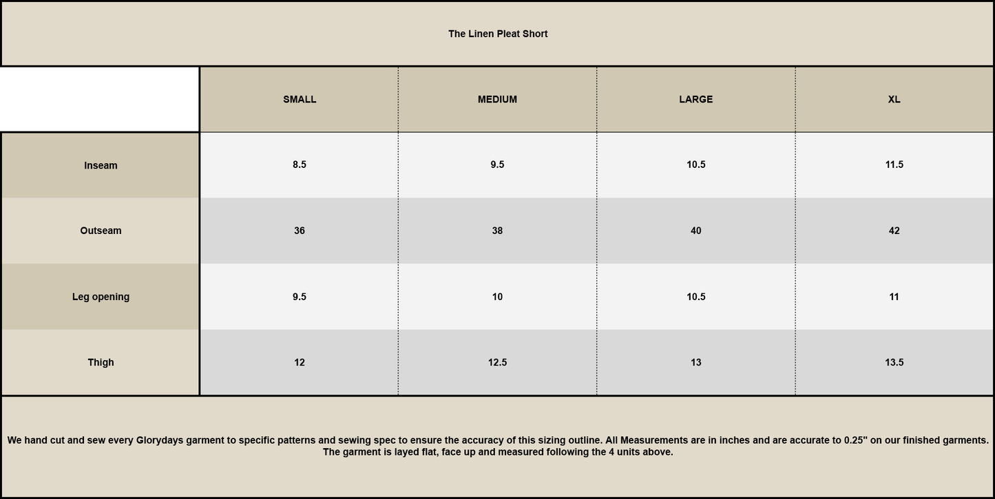 The Walnut Linen Pleat Short