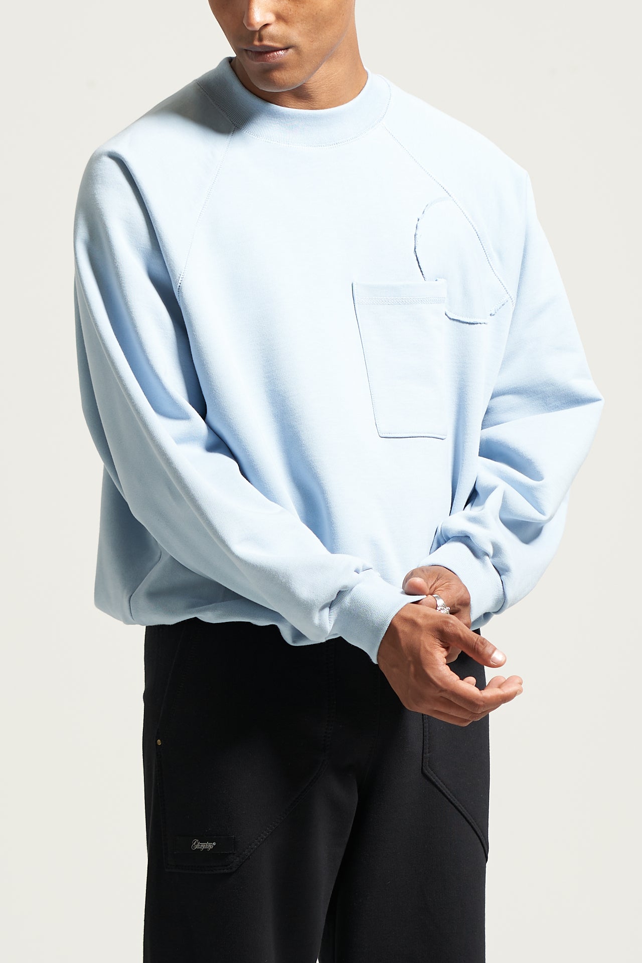 The Sky Blue Raglan Crewneck