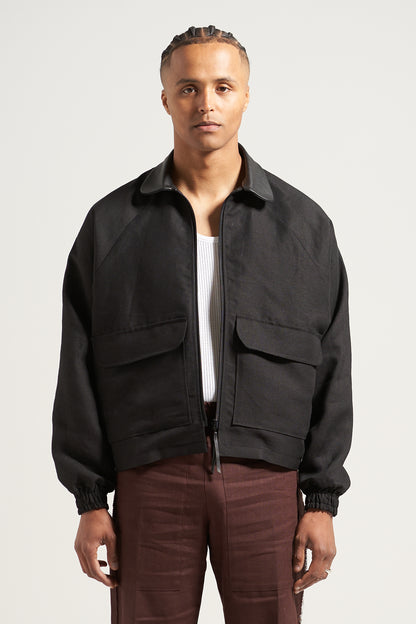 The Black Linen Rodeo Jacket