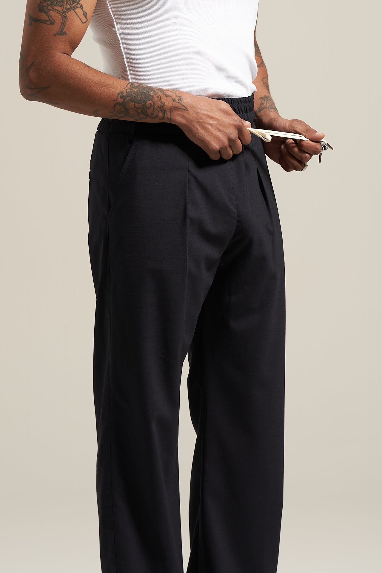 The French Navy Flow Pant