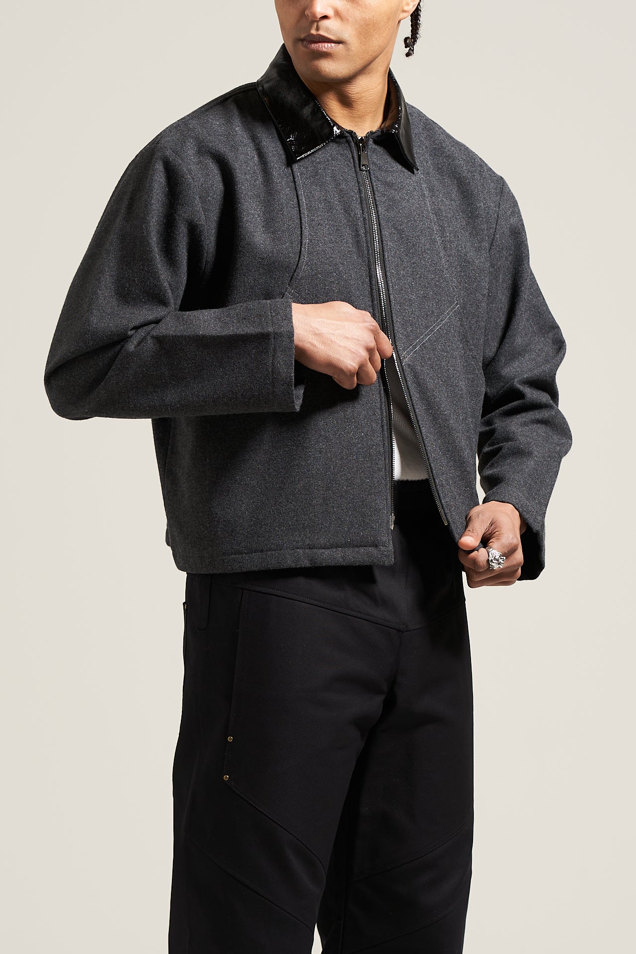 The Grey Wool Flight Jacket