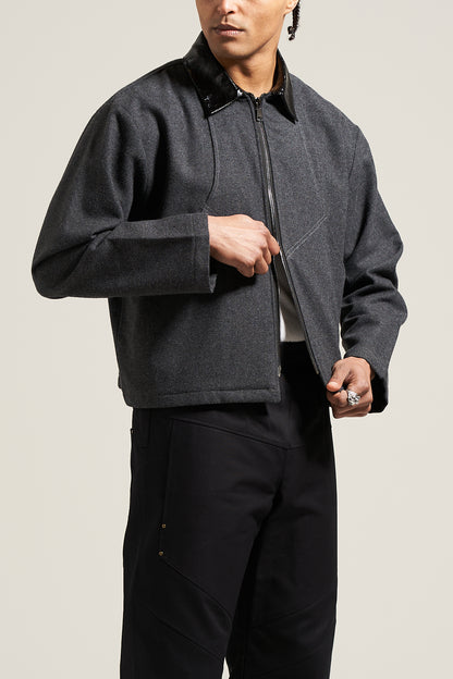 The Grey Wool Flight Jacket