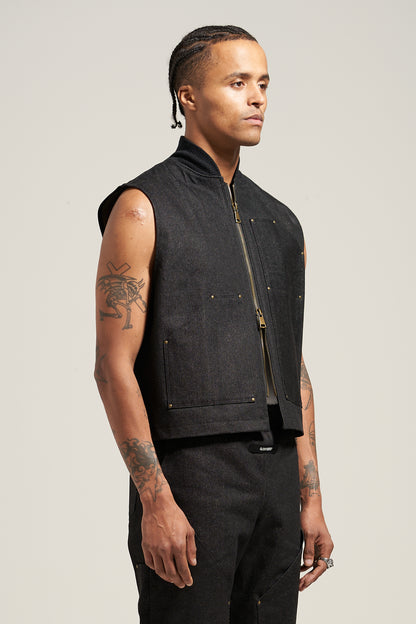 The Raw Black Carpenter Vest