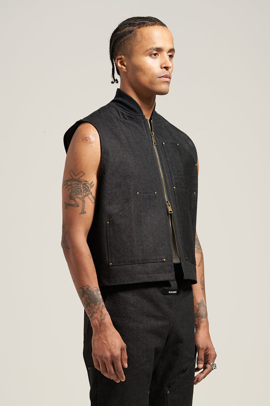 The Raw Black Carpenter Vest