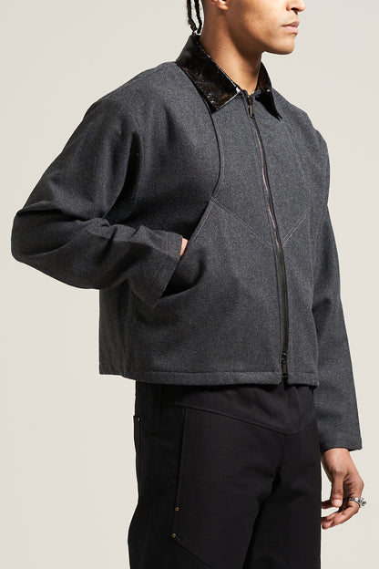 The Grey Wool Flight Jacket