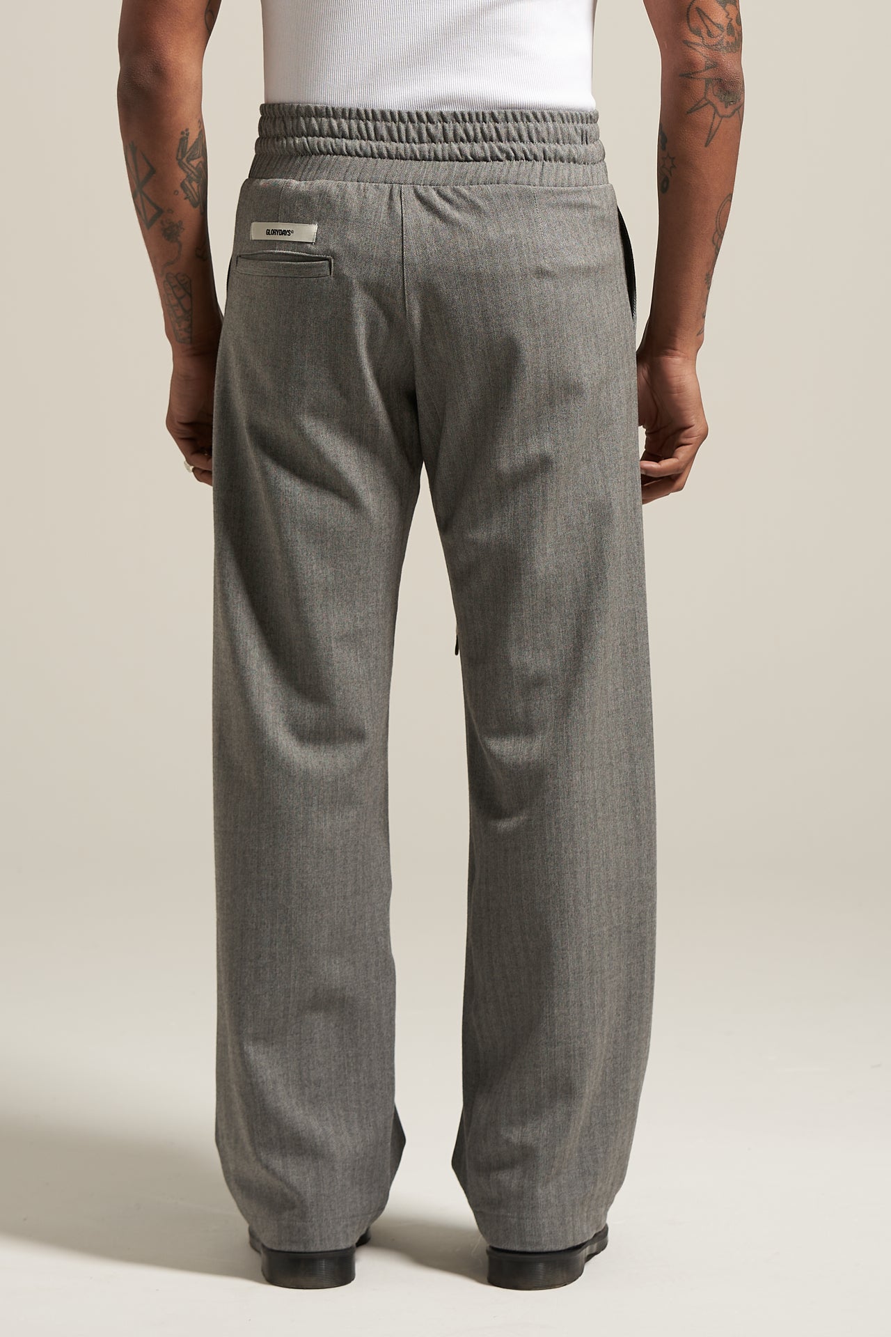 The Slate Herringbone Flow Pant