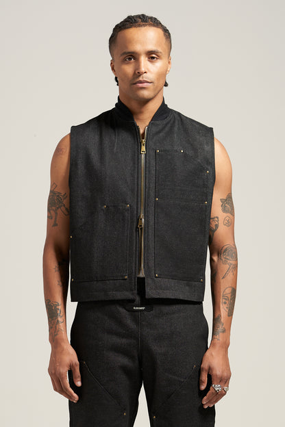 The Raw Black Carpenter Vest