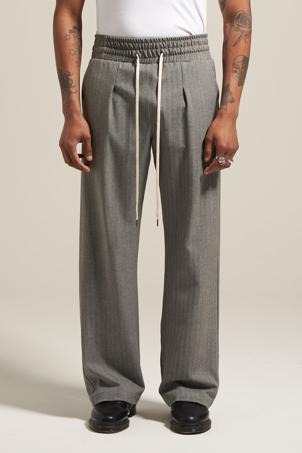 The Slate Herringbone Flow Pant
