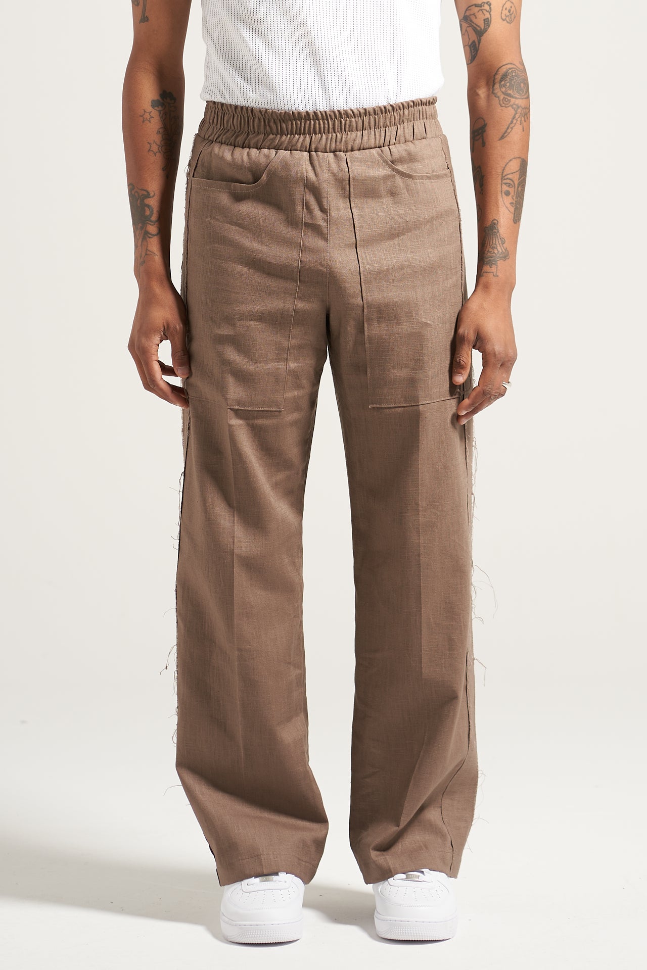 The Walnut Linen Fatigue Pant