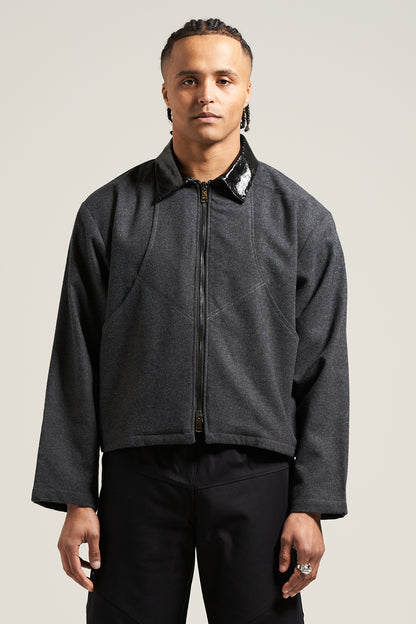 The Grey Wool Flight Jacket