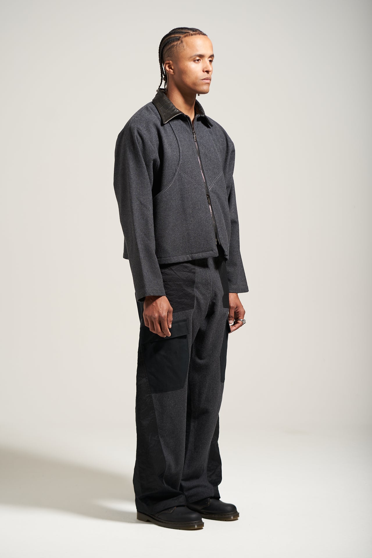 The Grey Wool Flight Jacket
