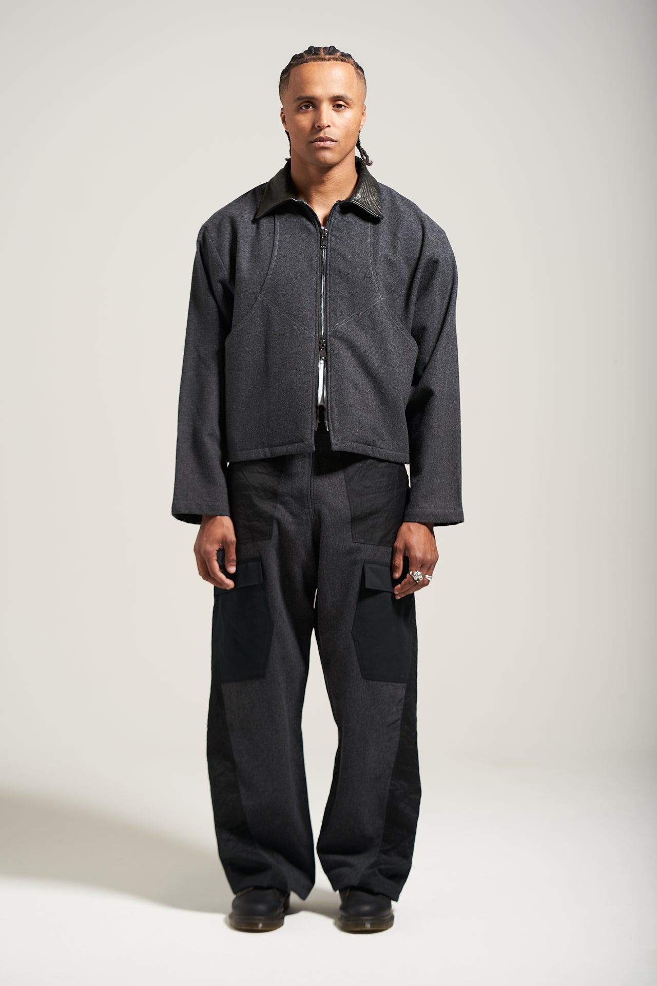 The Grey Wool Flight Jacket