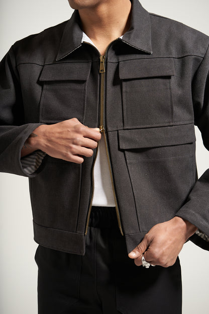 The Washed Grey Field Jacket