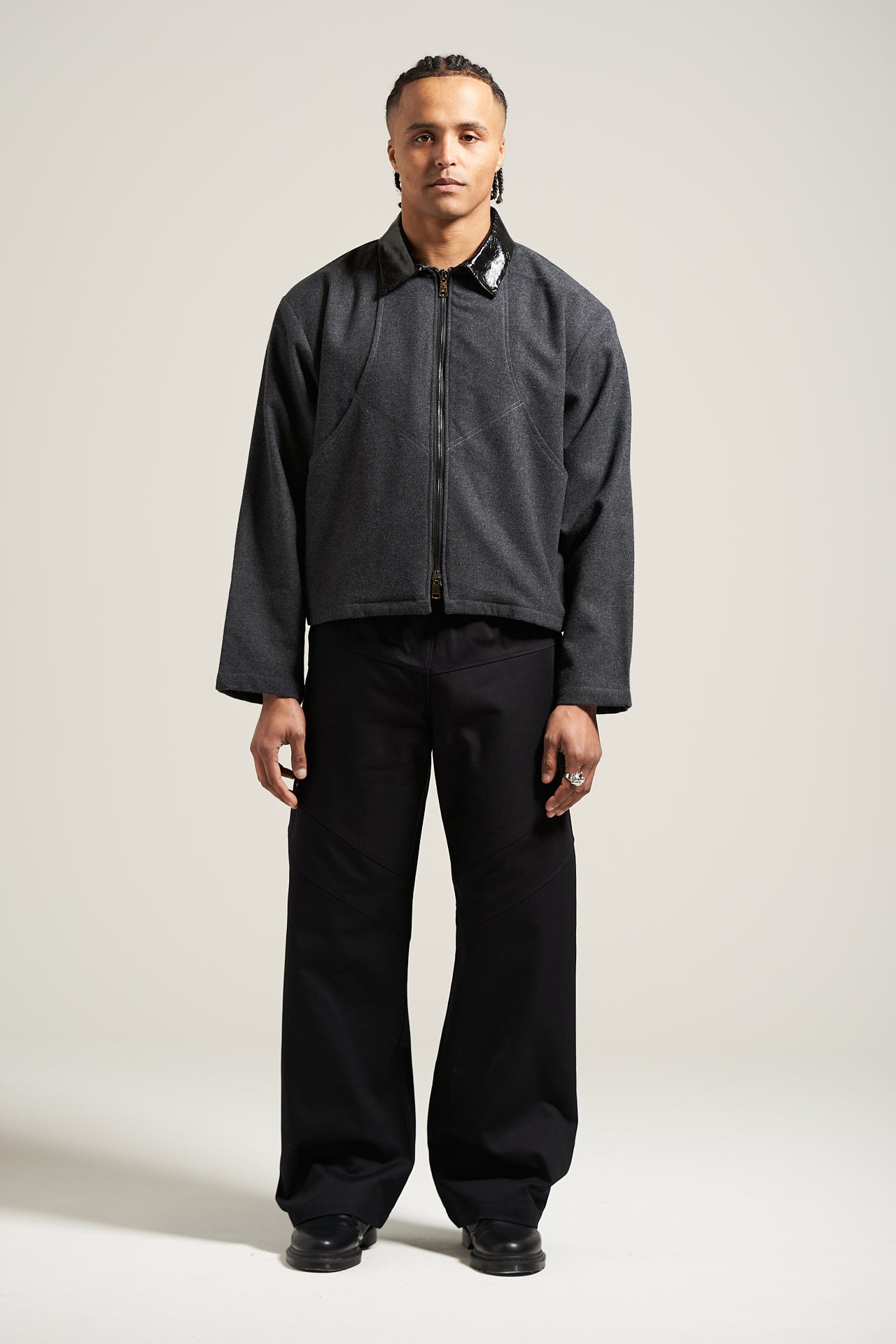 The Grey Wool Flight Jacket