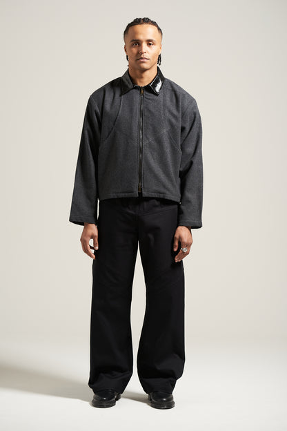 The Grey Wool Flight Jacket