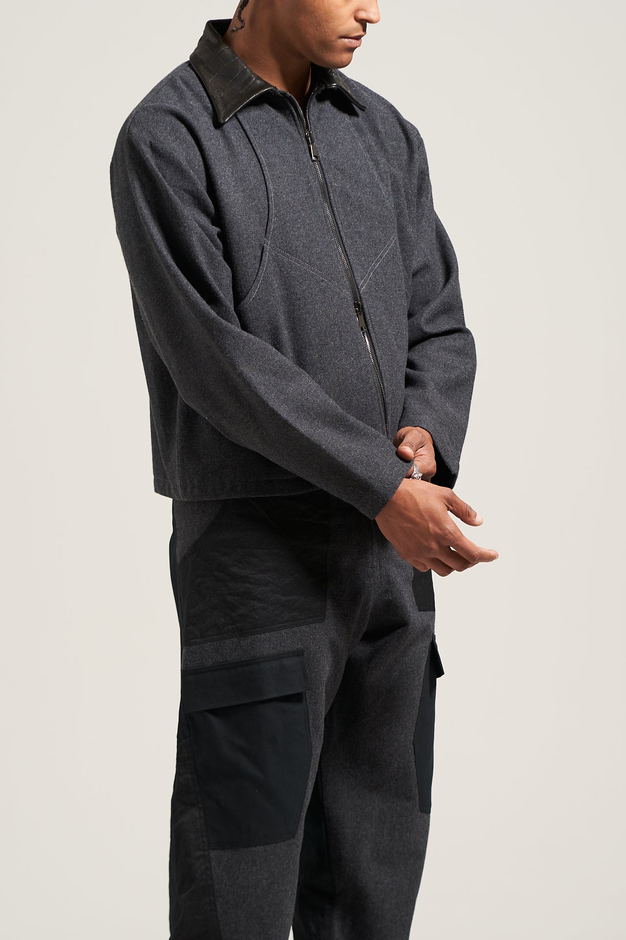 The Grey Wool Flight Jacket