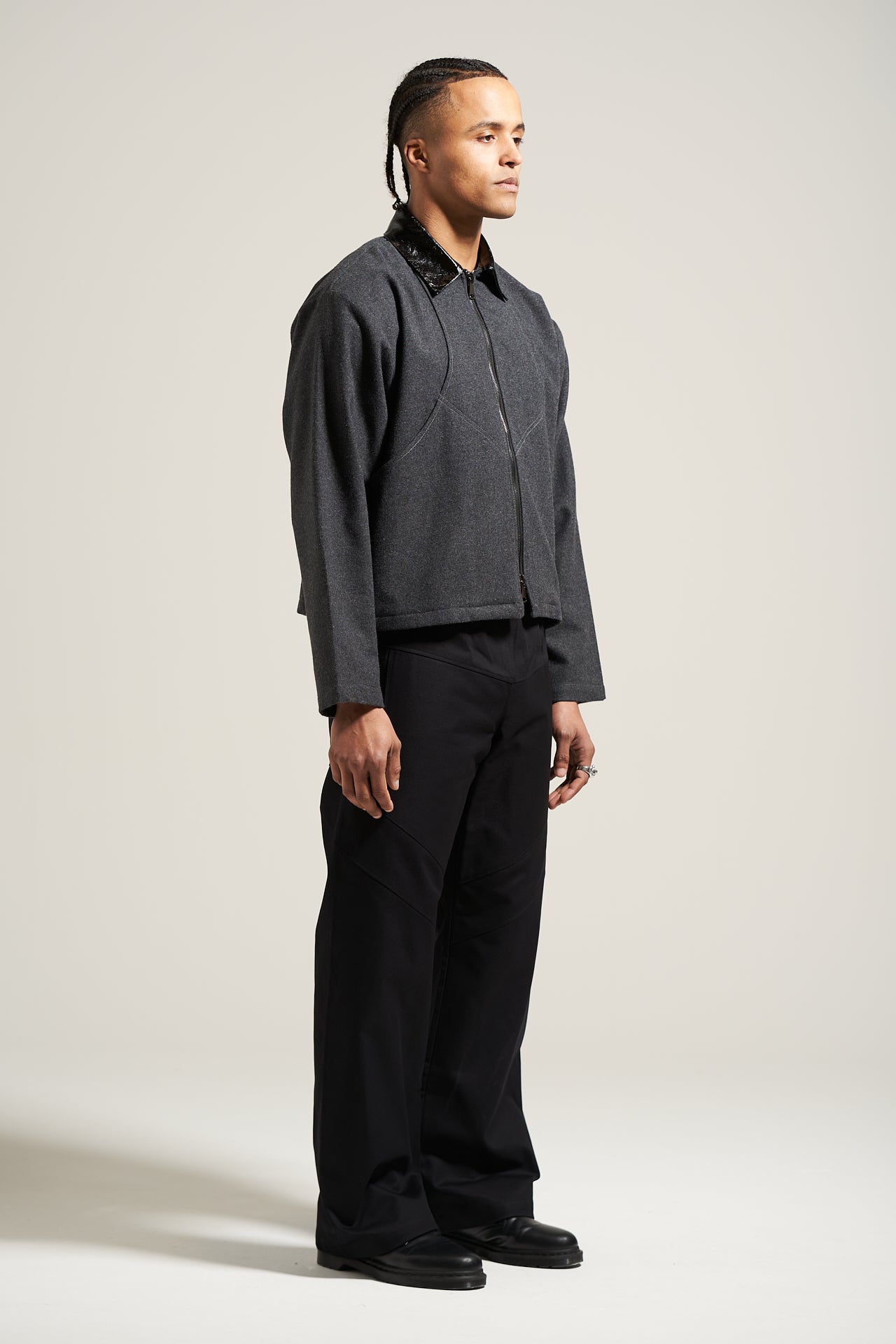 The Grey Wool Flight Jacket