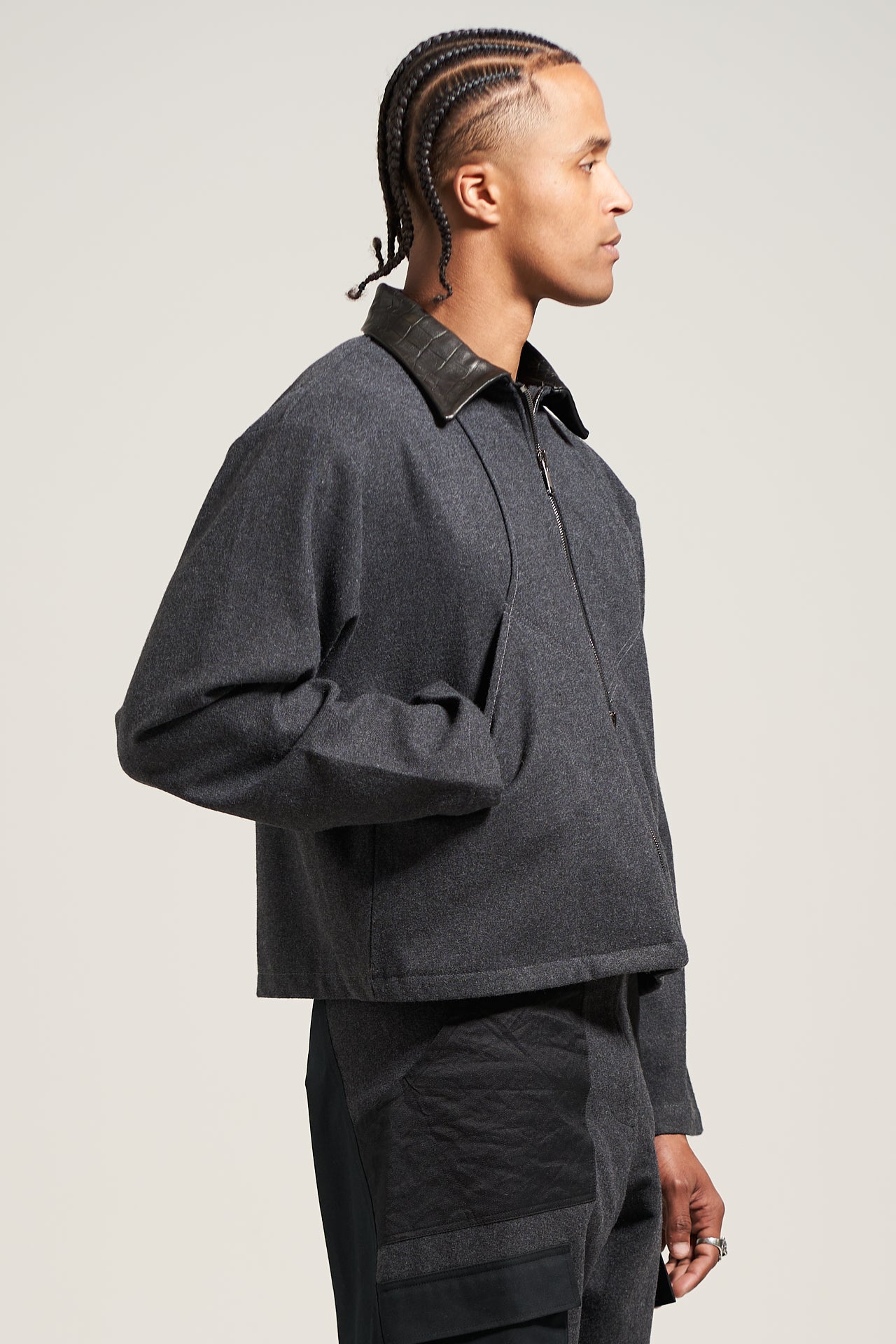 The Grey Wool Flight Jacket