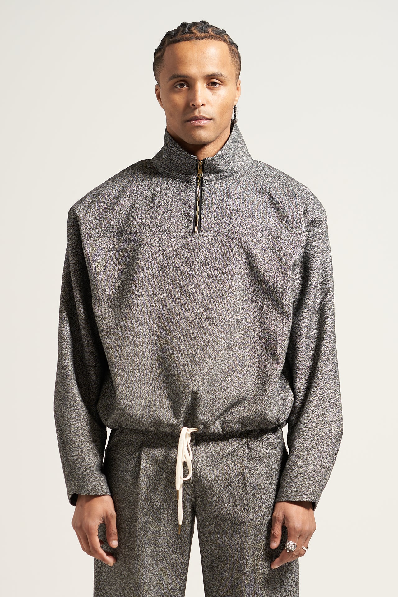 The Grey Speckle Quarter Zip