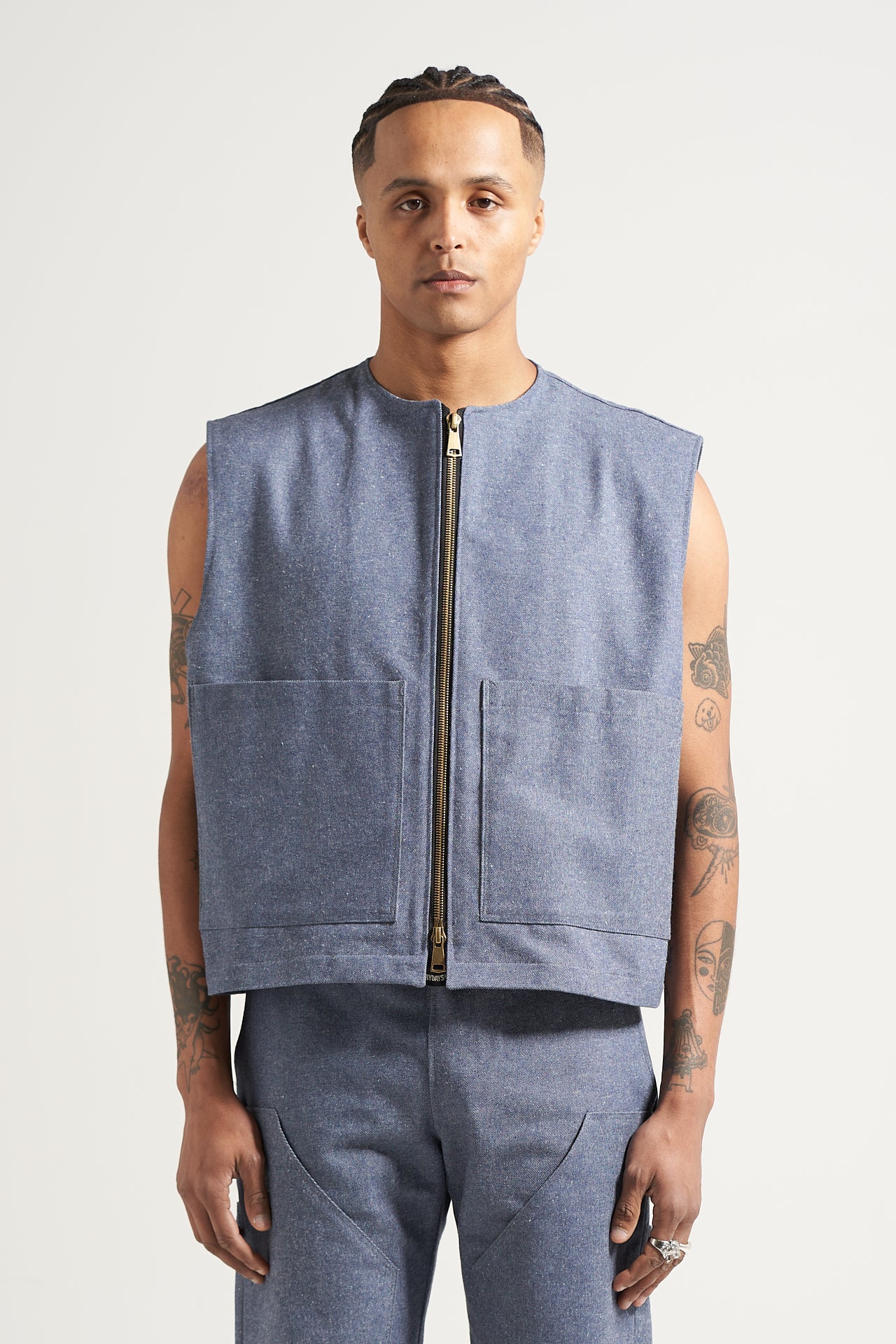 The Light Wash Carpenter Vest
