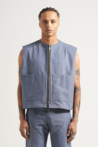 The Light Wash Carpenter Vest
