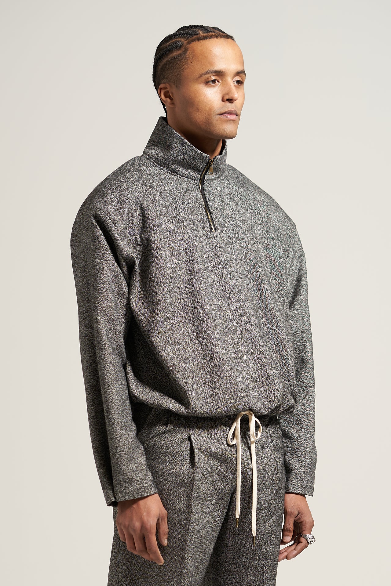 The Grey Speckle Quarter Zip