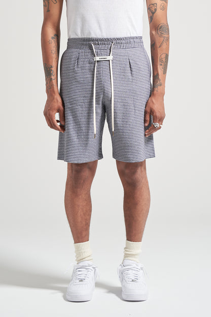 The Slate Check Pleat Short